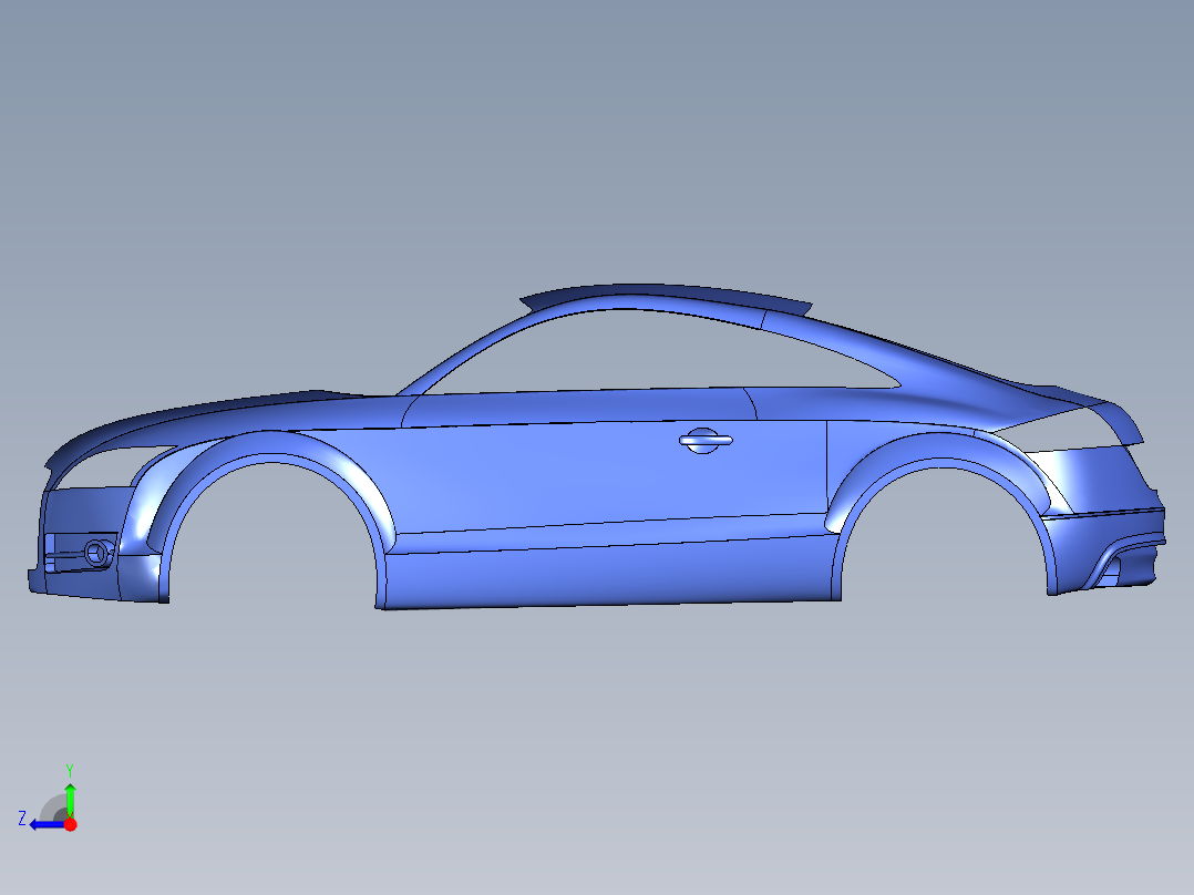 009-奥迪车身右视图