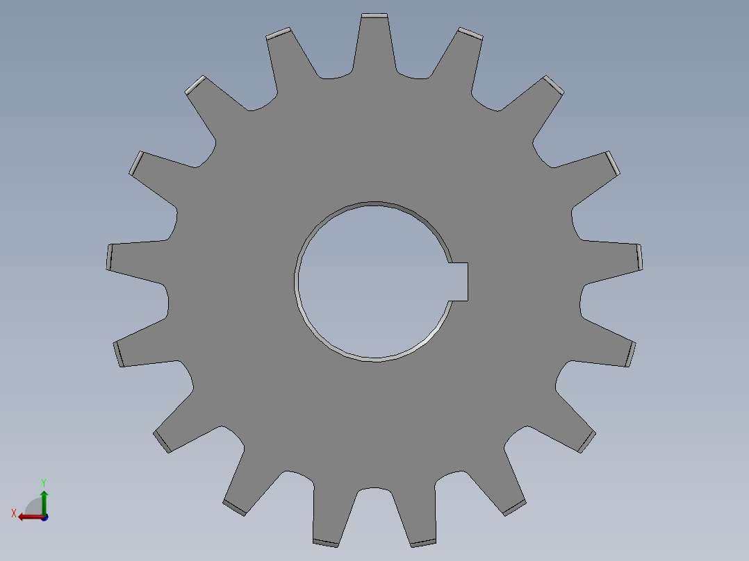 静音链轮---sw后视图