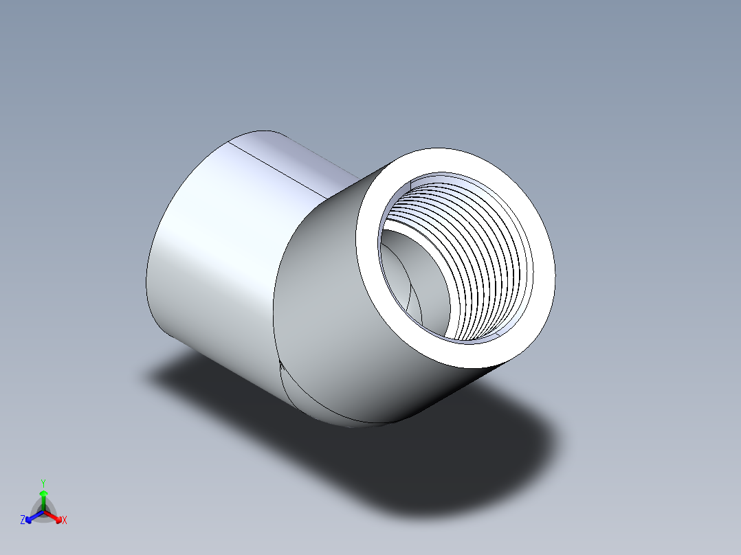 CPVC管件09-Sch80_45Elbow_FPTxFPT_9819-007 _0.75in主视图