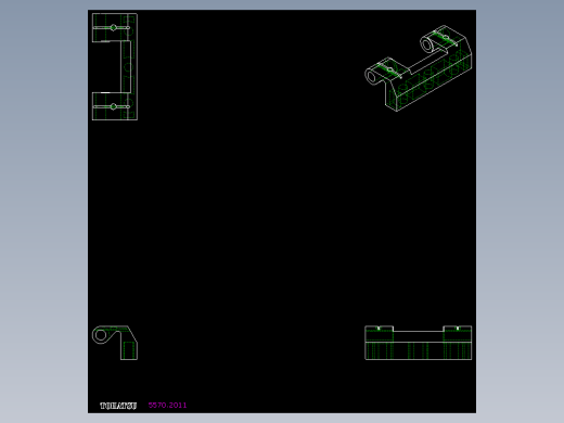 隱藏式鉸鏈(A)5570-2D多系列多零件图纸模型