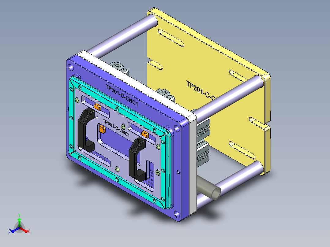 TP301-C-CNC1笔记本CNC工装夹具三维模型-0608正等轴测图