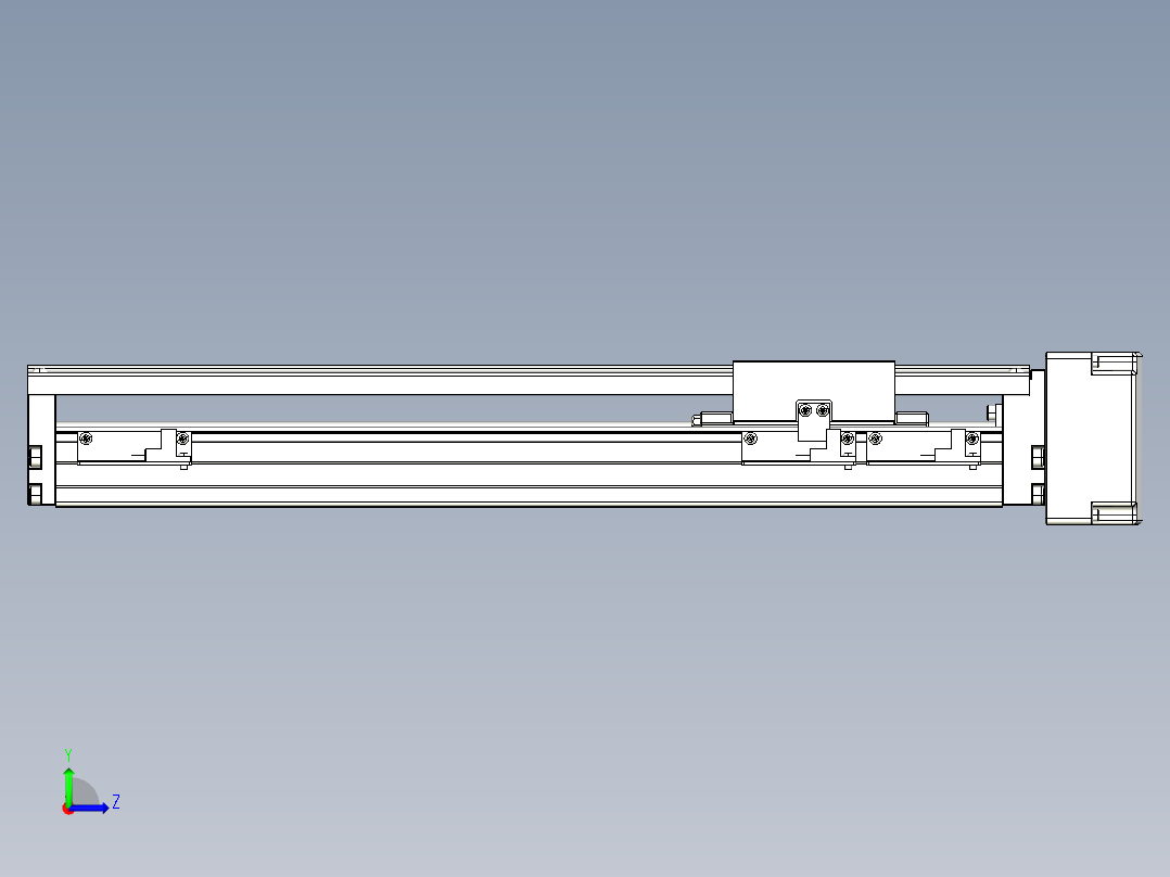 TPA-KNR-86E-1610C-L300A1-ML-H75-N3线性模块铝制底座左视图