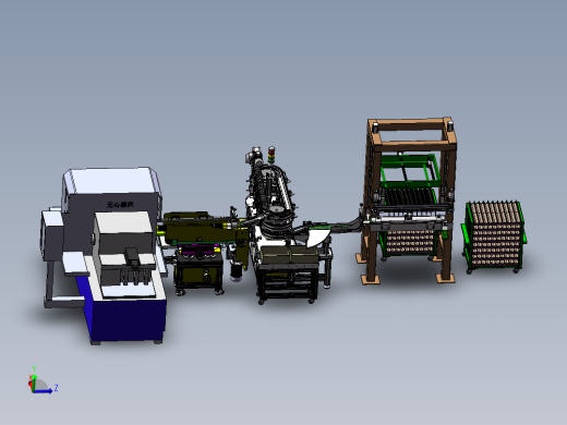 轴承圈加工缓存上料连线sw21可编辑