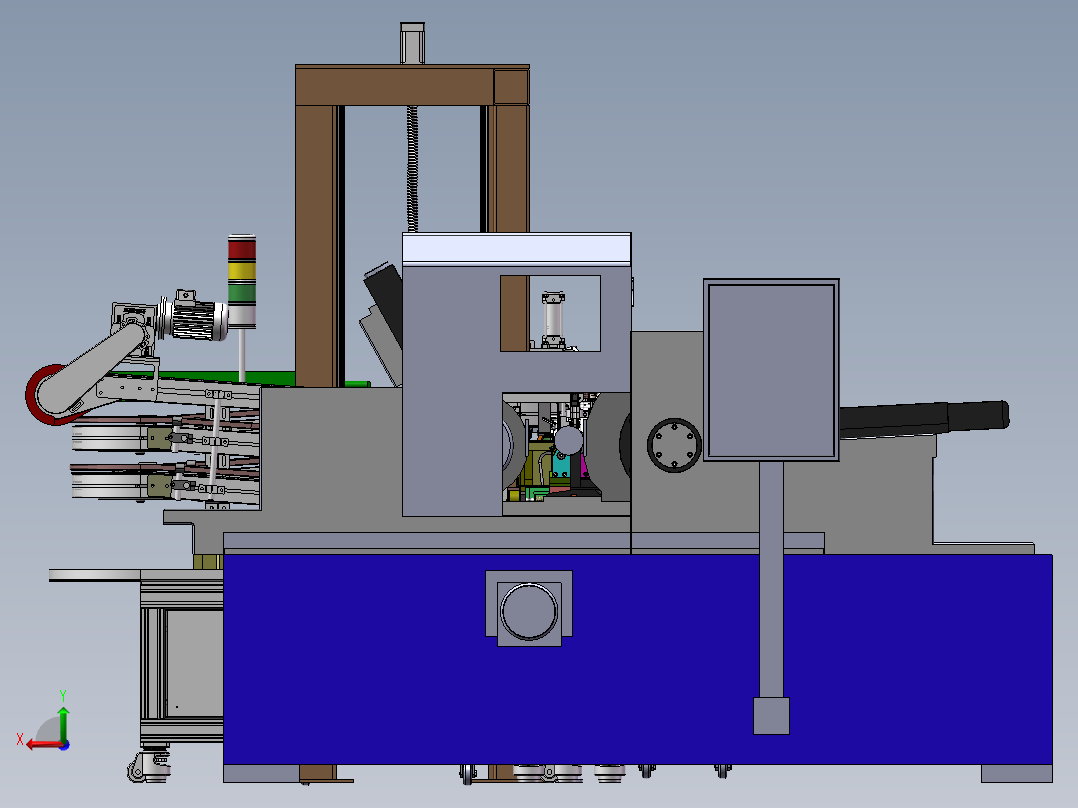 轴承圈加工缓存上料连线sw21可编辑后视图