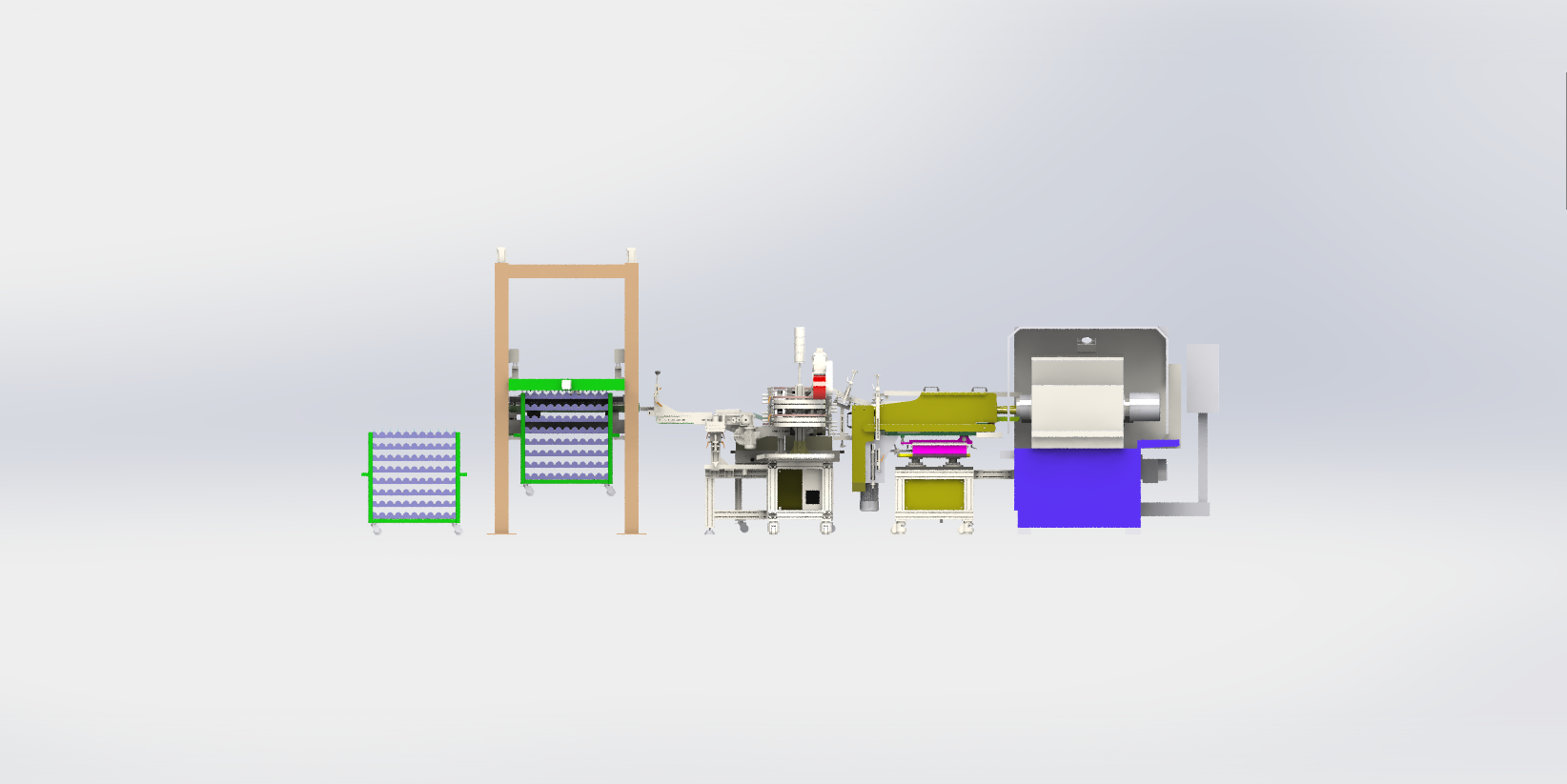 轴承圈加工缓存上料连线sw21可编辑
