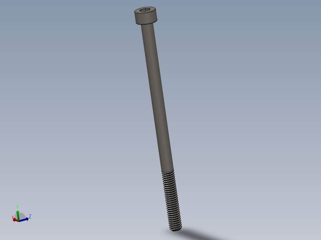 Screw_DIN_912_M4x70_A2.SLDPRT公制内六角螺钉主视图