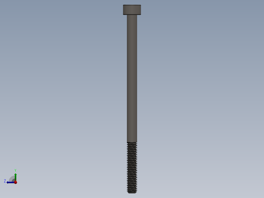 Screw_DIN_912_M4x70_A2.SLDPRT公制内六角螺钉右视图