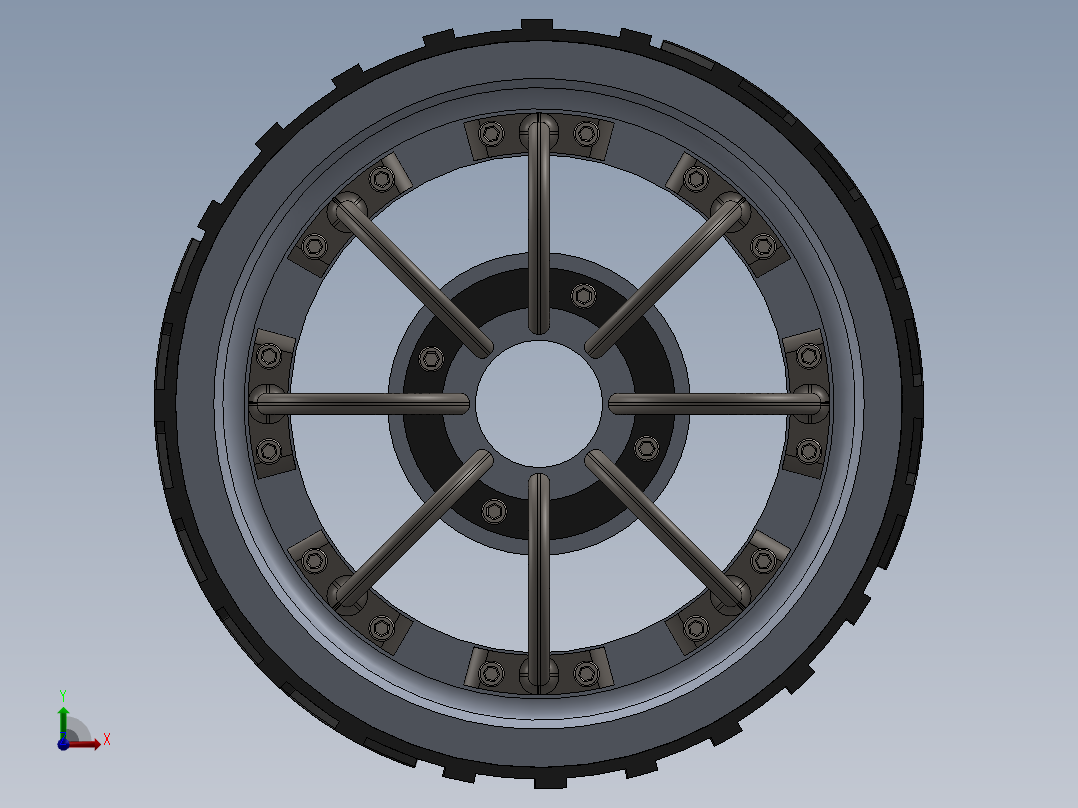 轮胎、车轮、轮毂(12)前视图