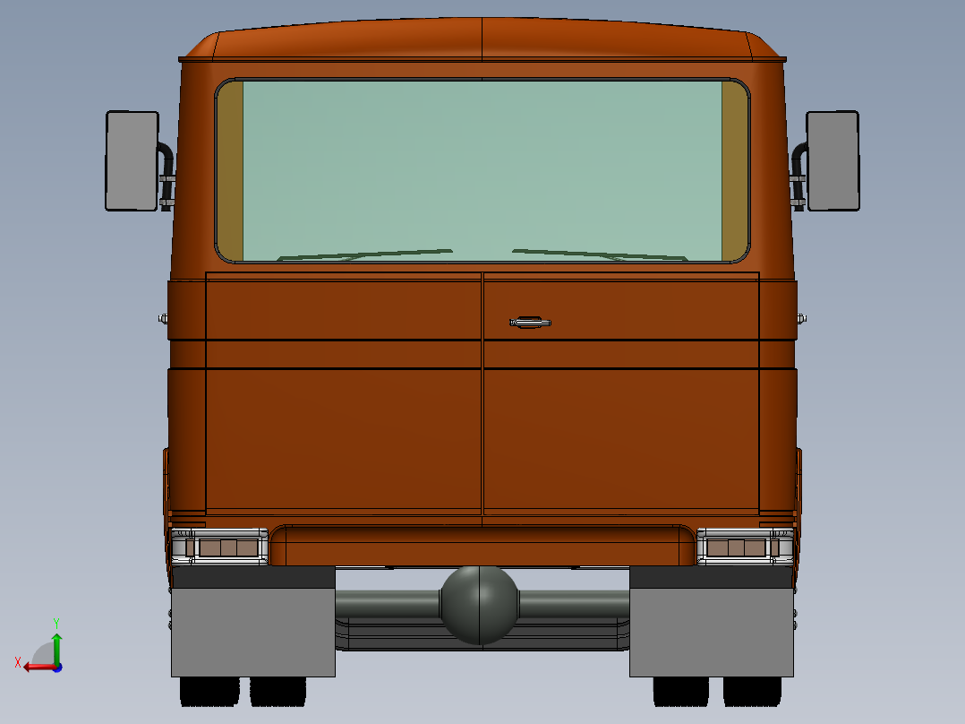 客车、公交车(24)后视图