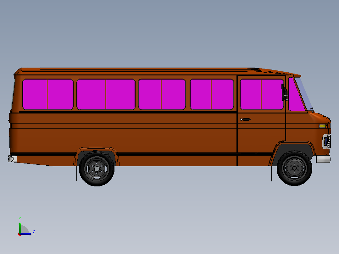 客车、公交车(24)左视图