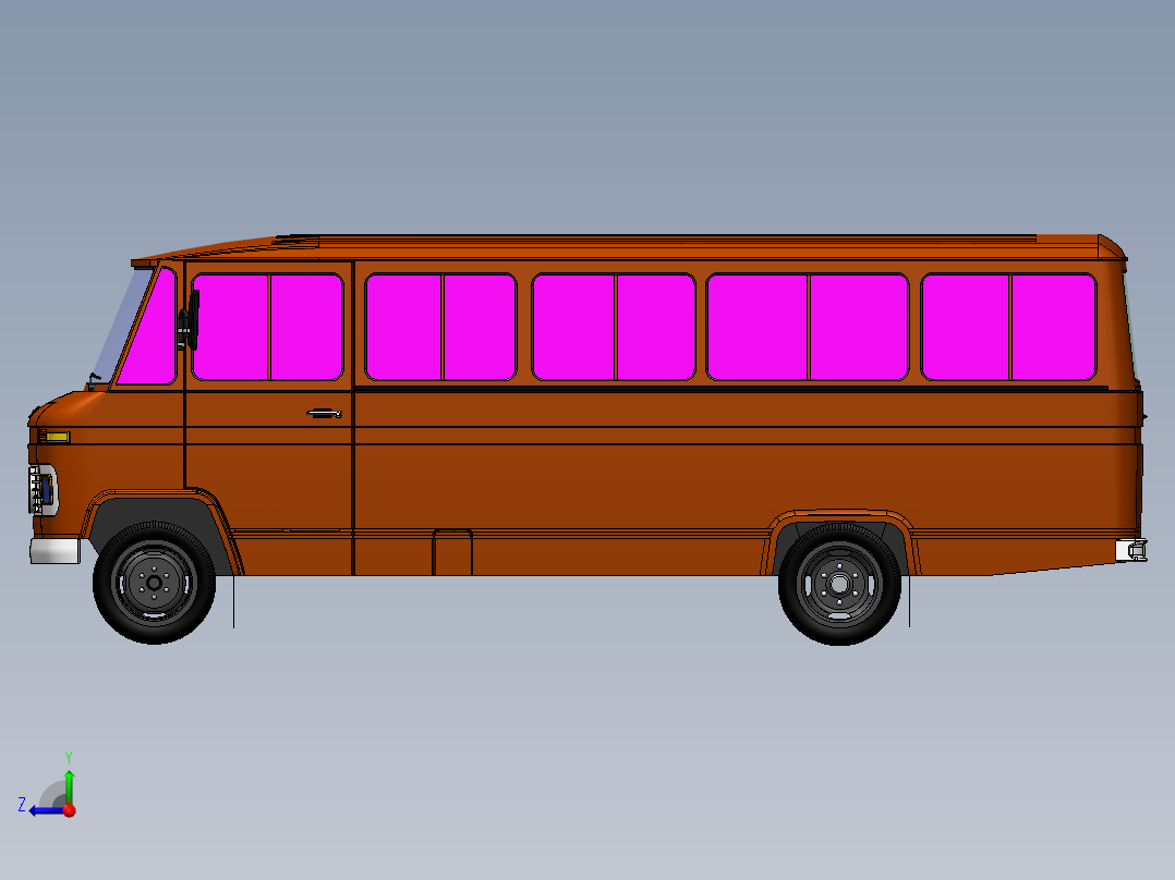 客车、公交车(24)右视图