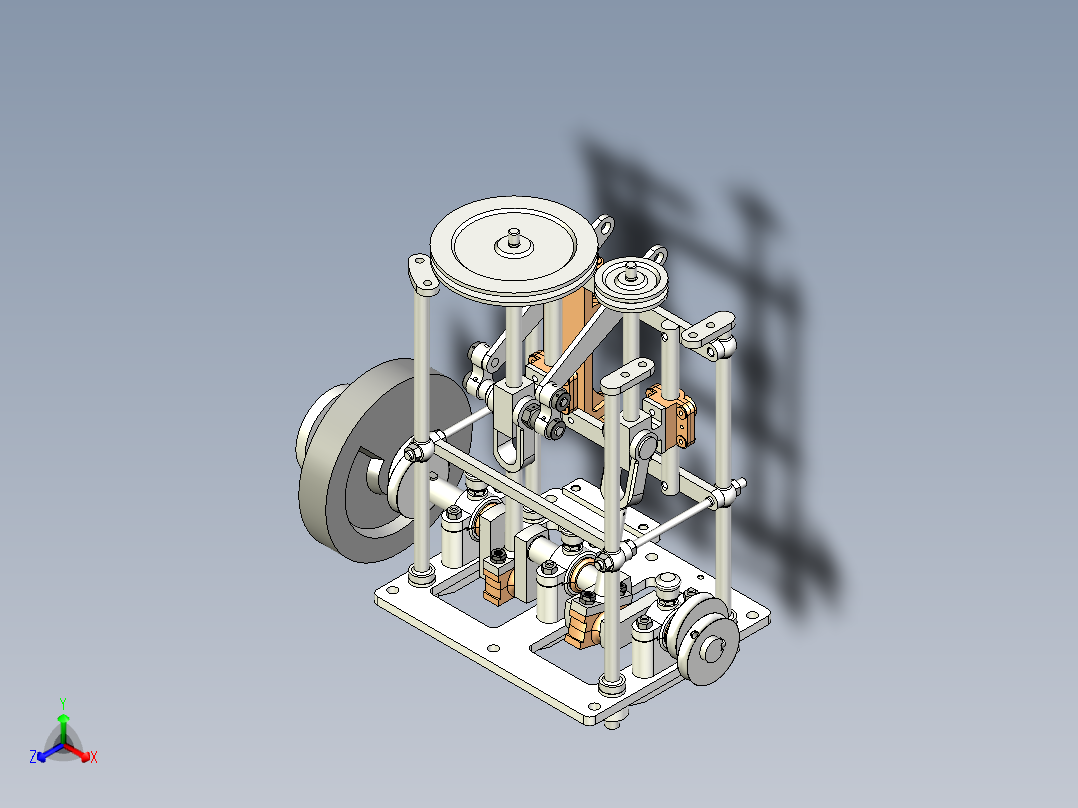 B3003601-蒸汽机正等轴测图
