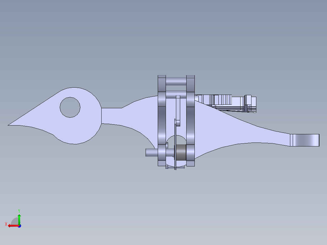 鸟类扑翼结构后视图