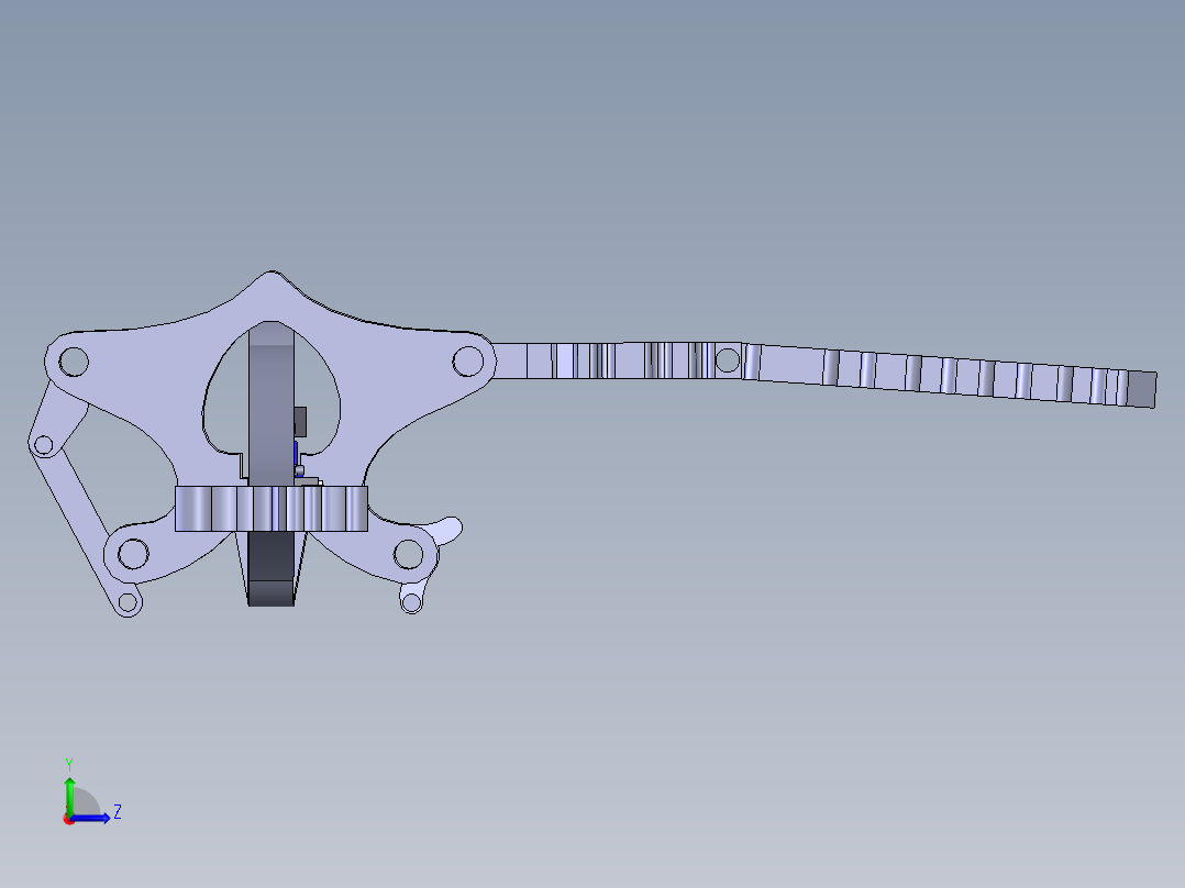鸟类扑翼结构左视图