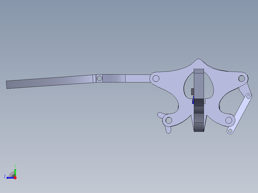 鸟类扑翼结构右视图