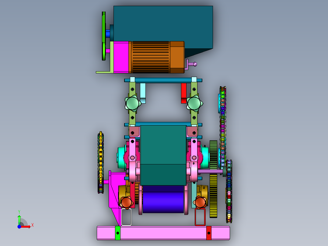 仿手工馄饨电动擀皮机前视图