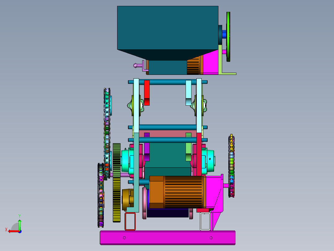 仿手工馄饨电动擀皮机后视图
