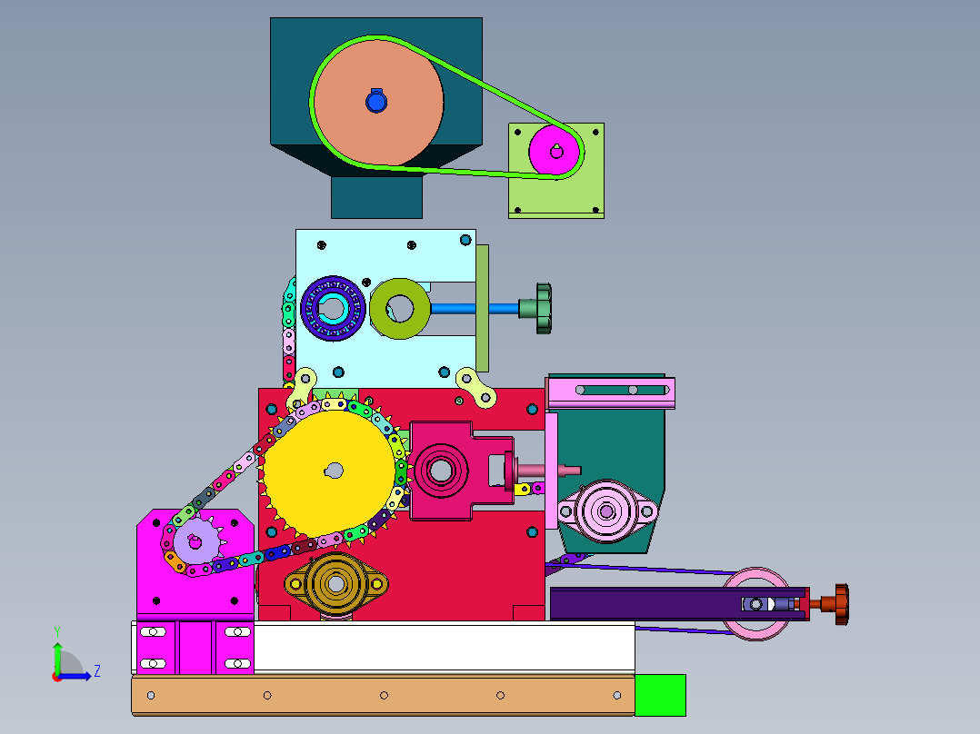 仿手工馄饨电动擀皮机左视图