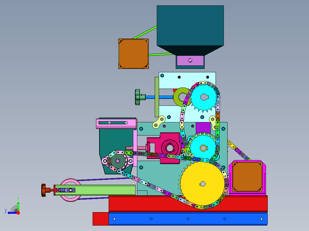 仿手工馄饨电动擀皮机右视图