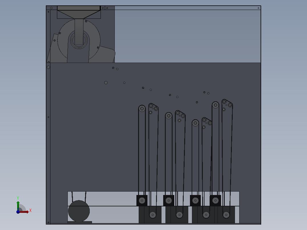 硬币分类包装机3d前视图