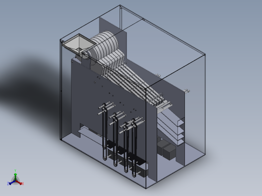 硬币分类包装机3d正等轴测缩略图