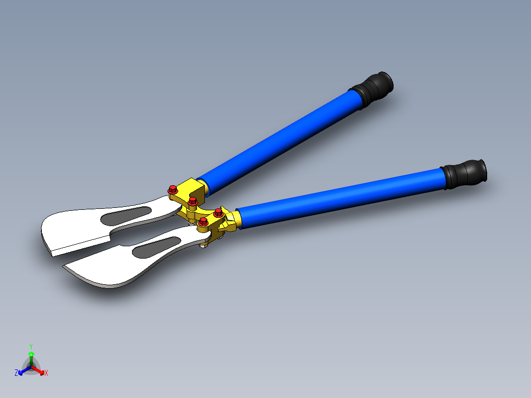 锯钳子剪子正等轴测图