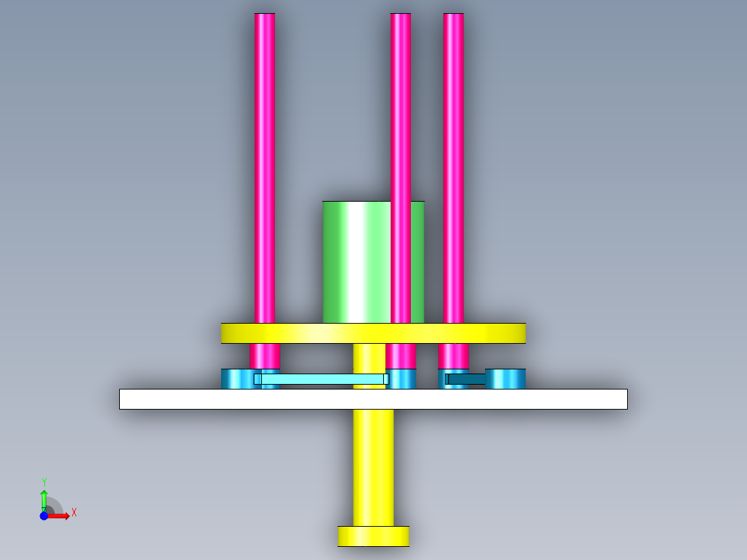 B2005360-三销定心装置前视图