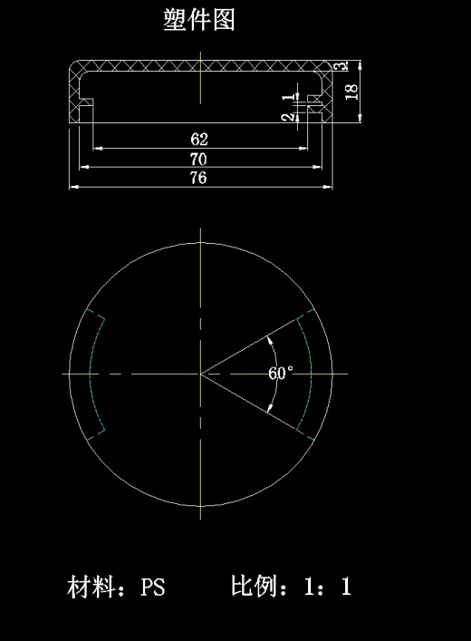 带内螺纹瓶盖的注塑模具设计-侧抽芯注射模含19张CAD图缩略图