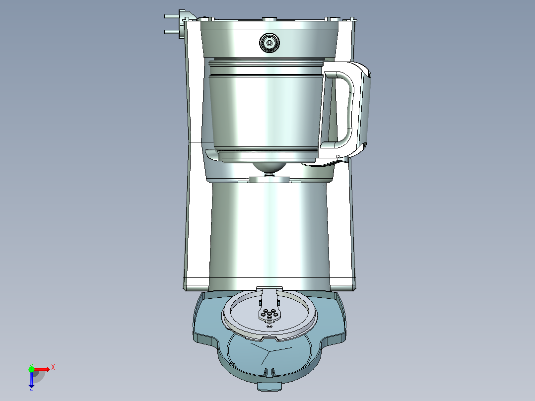 咖啡机模型俯视图