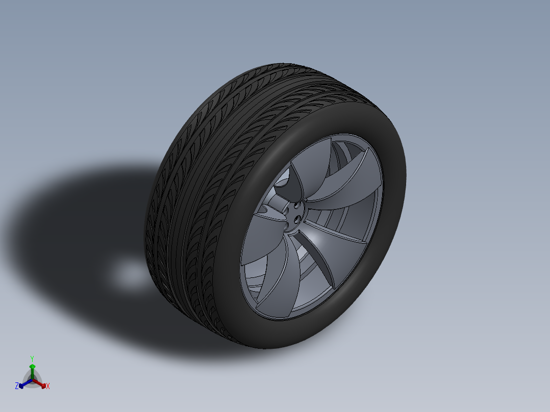 轮辋和轮胎的设计和组装13正等轴测图