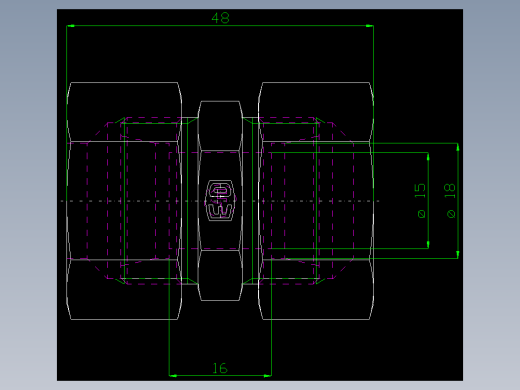PARKER管接头EO Union G18L71_front