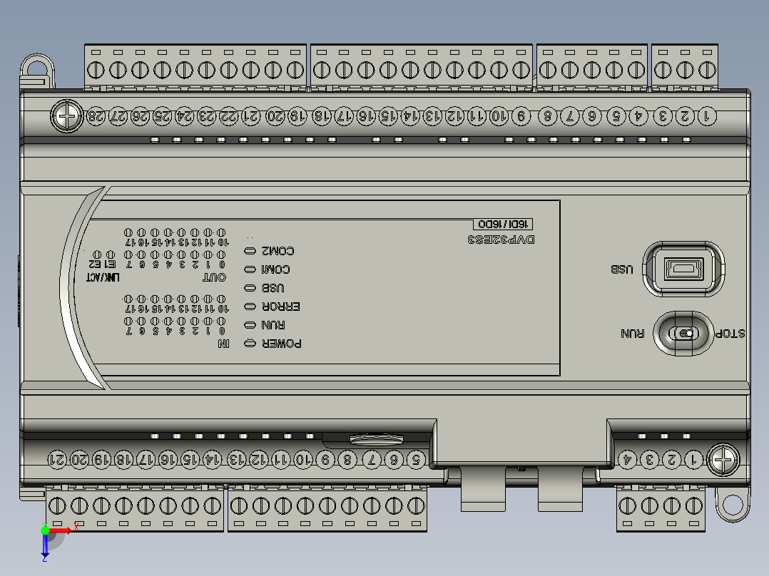 DELTA_IA-PLC_DVP32ES300TEC俯视图
