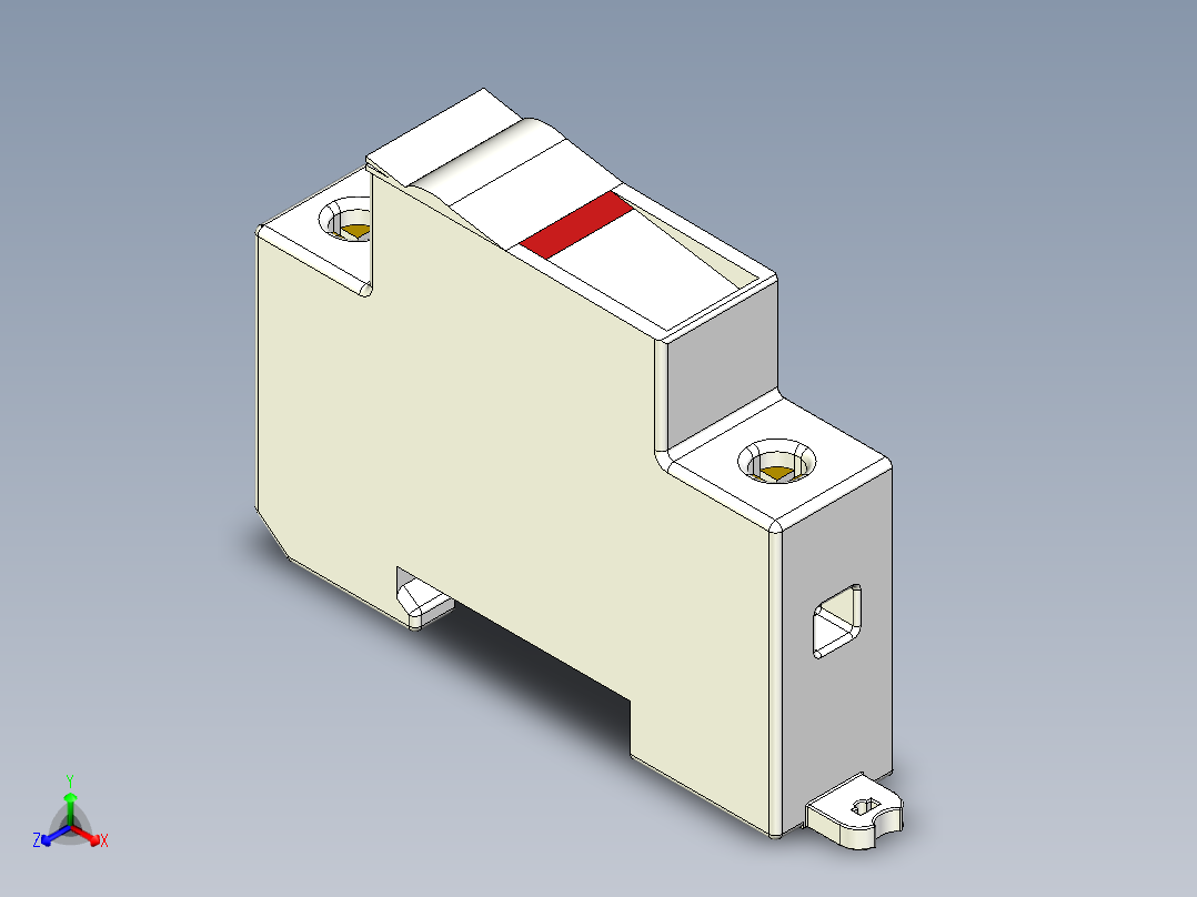 OSMFU132X 熔断器底座正等轴测图
