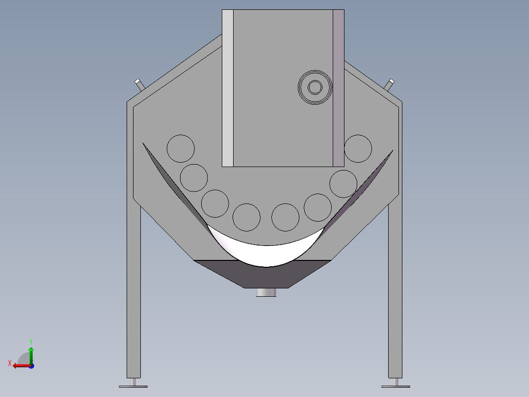 芋头清洗机的设计含SW三维及6张CAD图后视图