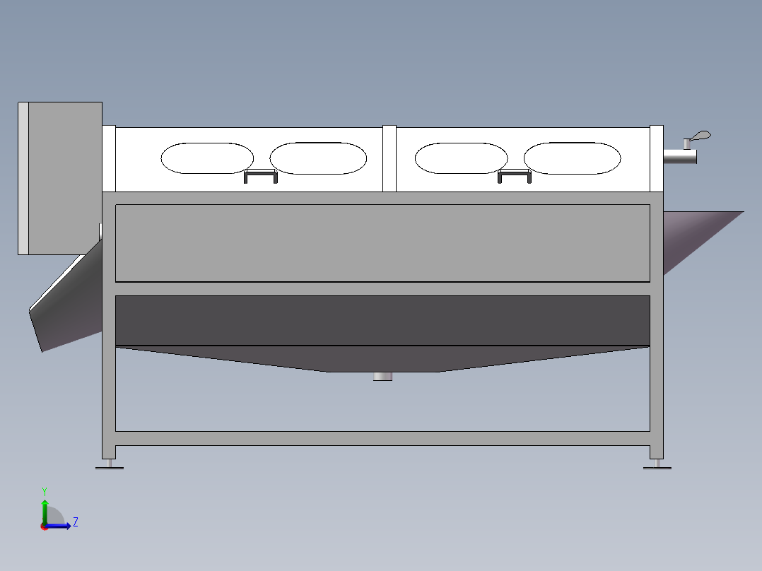 芋头清洗机的设计含SW三维及6张CAD图左视图