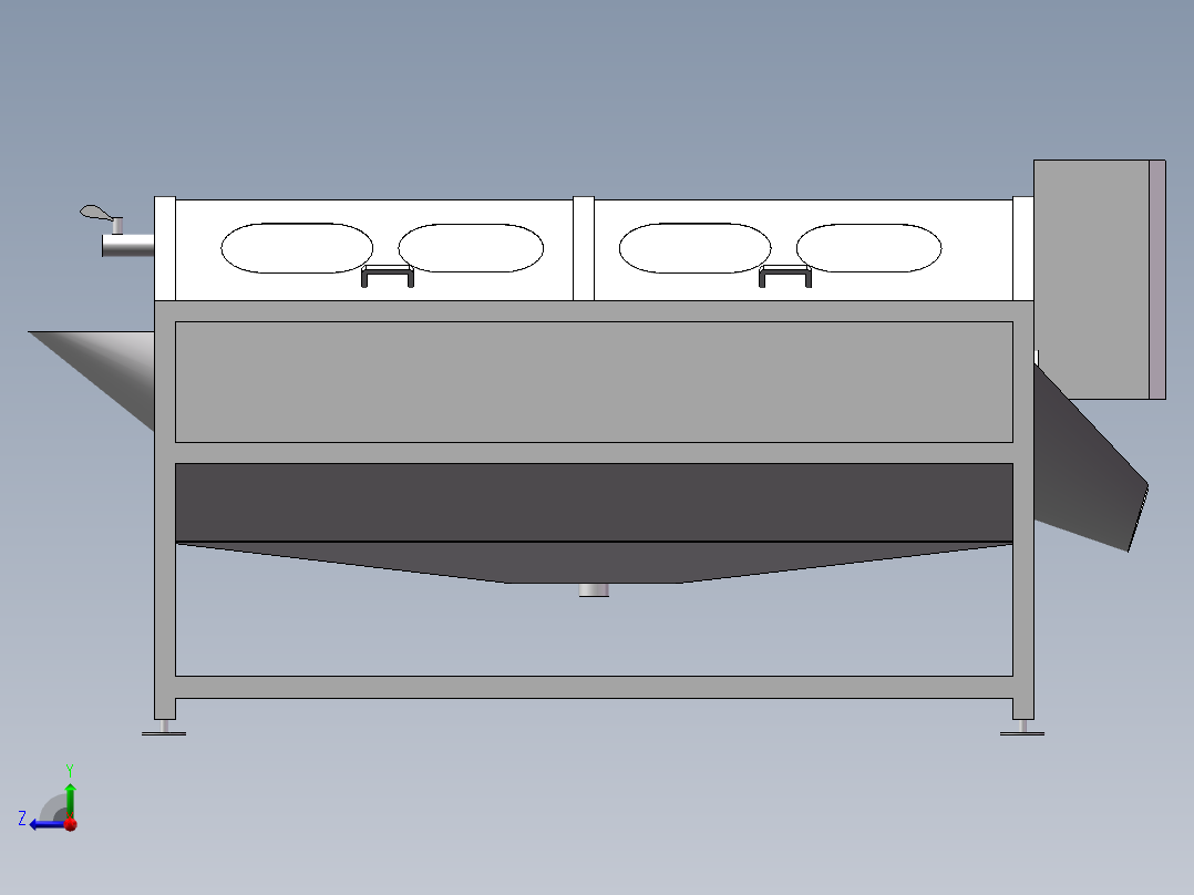 芋头清洗机的设计含SW三维及6张CAD图右视图
