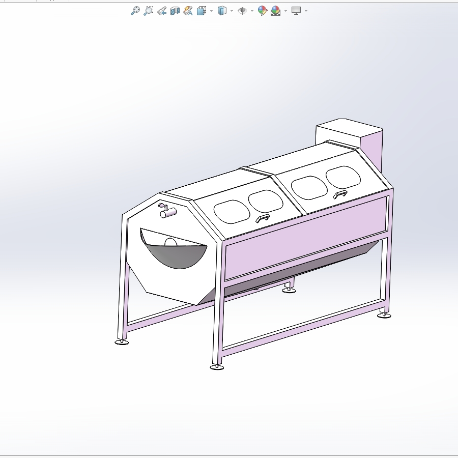芋头清洗机的设计含SW三维及6张CAD图