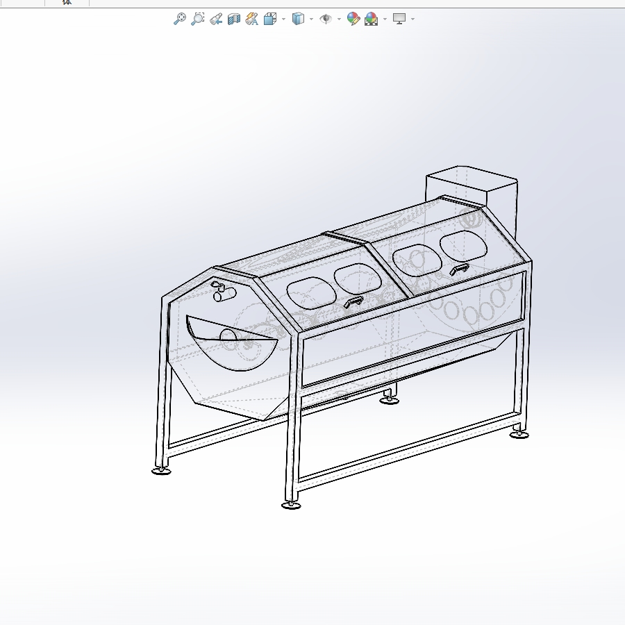 芋头清洗机的设计含SW三维及6张CAD图