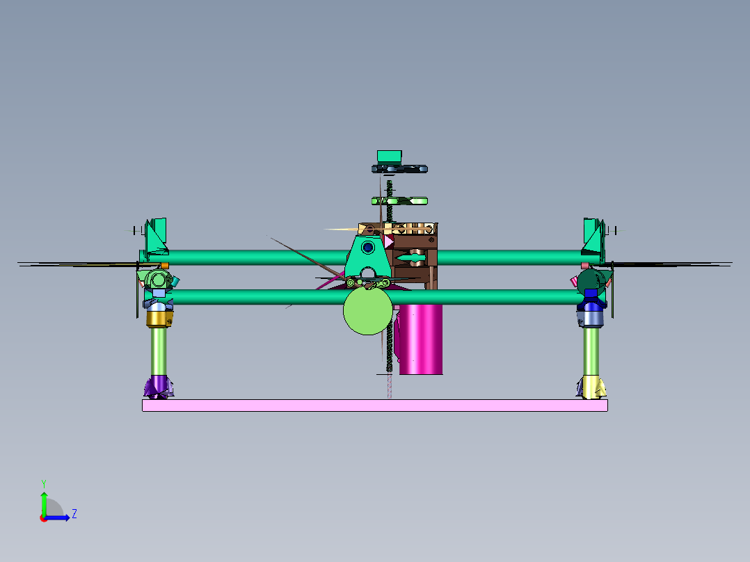 3D打印数控机床左视图