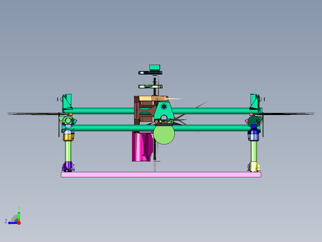 3D打印数控机床右视图