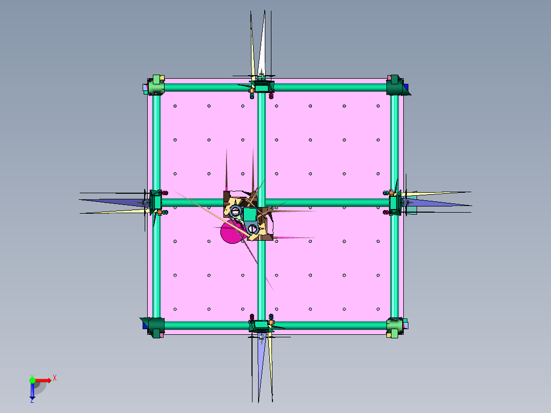 3D打印数控机床俯视图