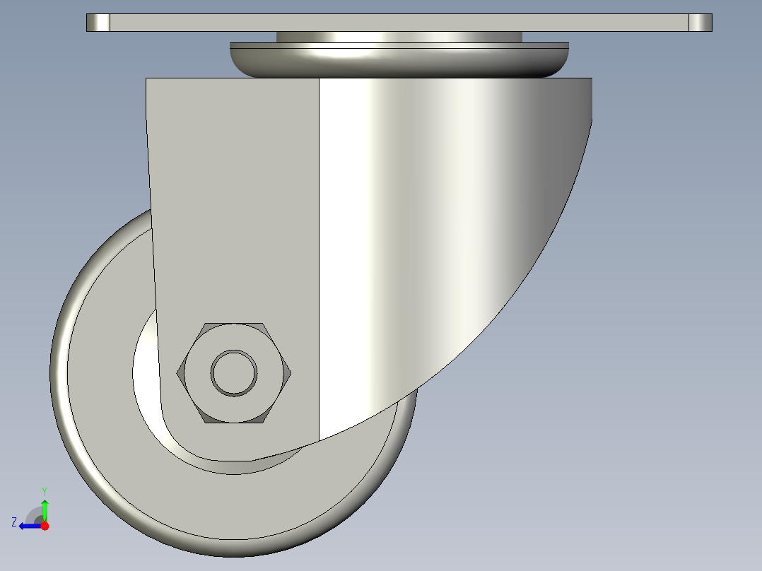 怡合达脚轮CGL01-D63右视图