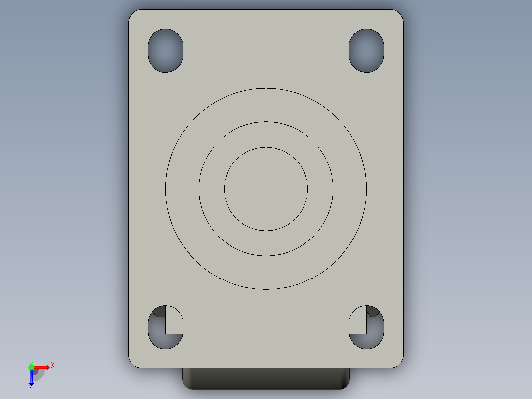 怡合达脚轮CGL01-D63俯视图