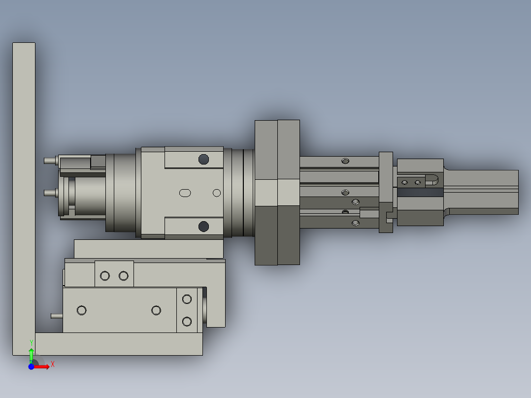 底座翻转传夹子前视图
