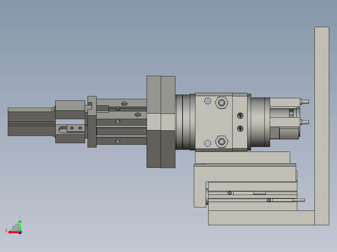 底座翻转传夹子后视图