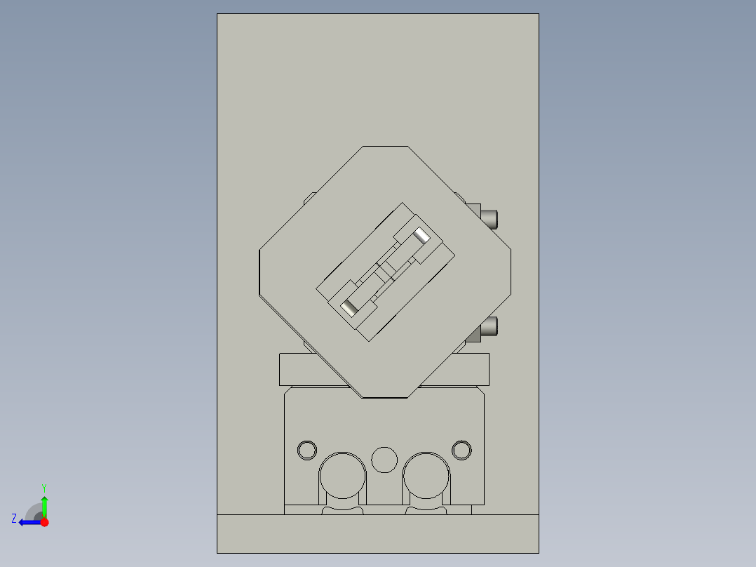 底座翻转传夹子右视图