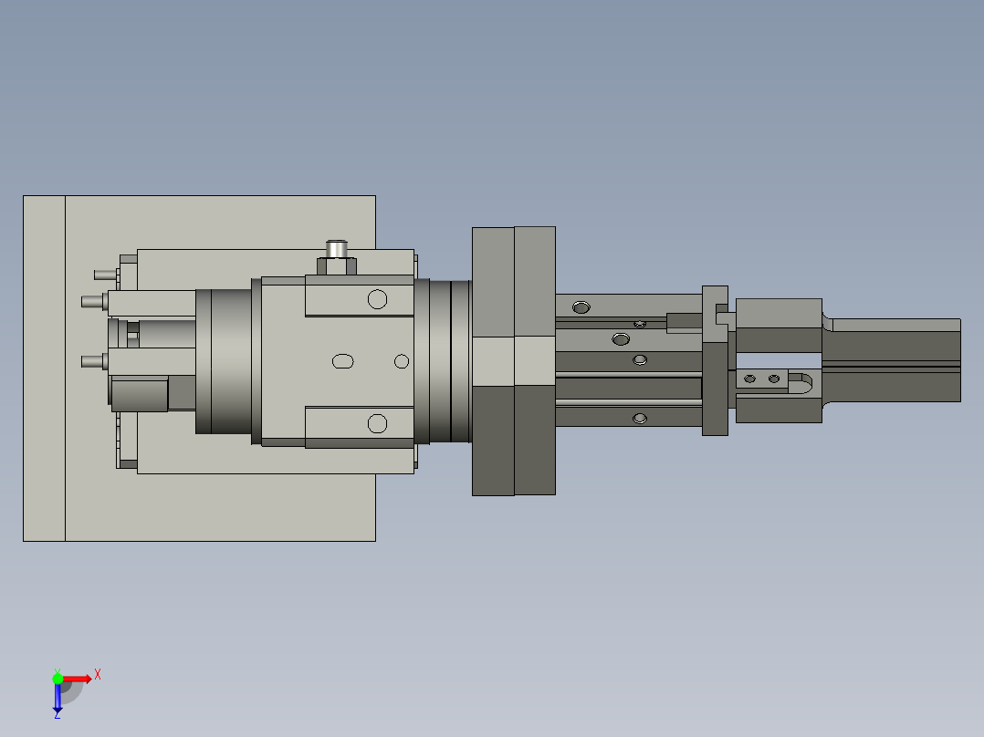 底座翻转传夹子俯视图