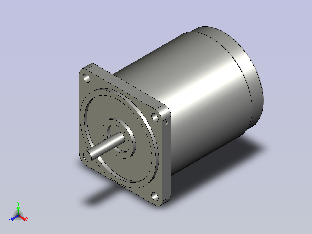 60AC(6W)微型交流圆轴基本型电机60YS06WDV11正等轴测图