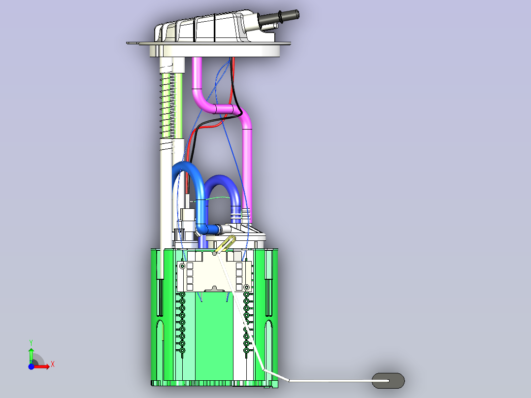 燃油泵结构图前视图