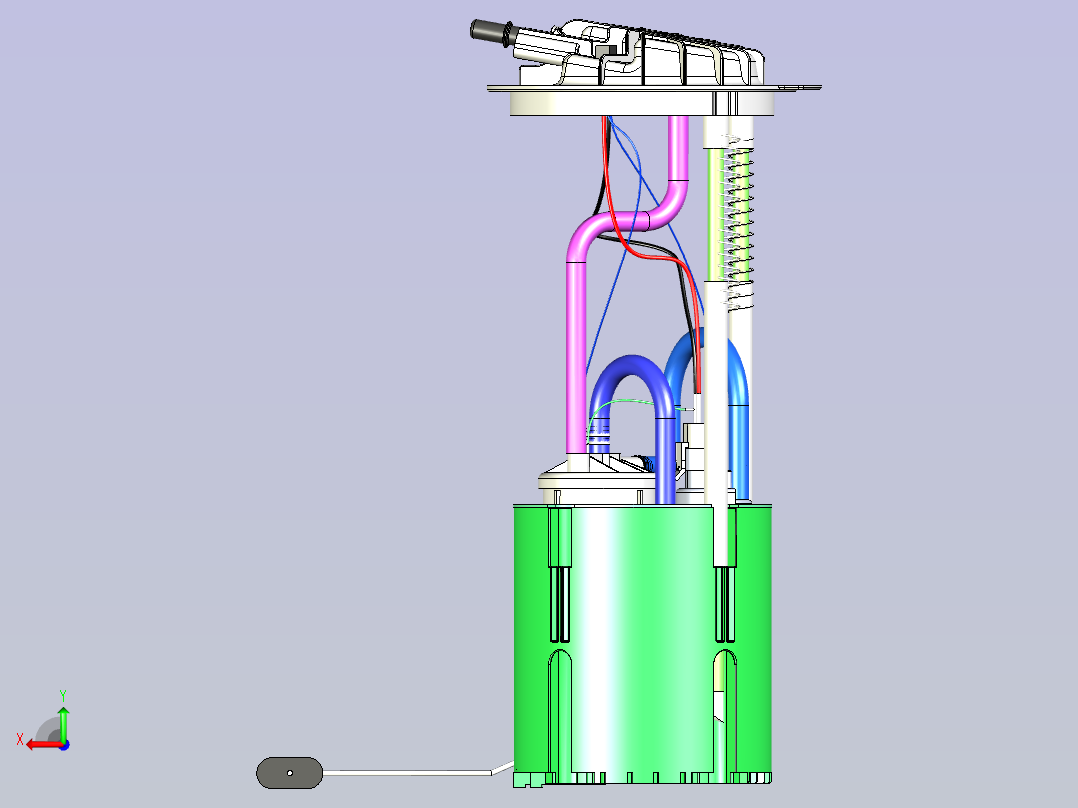 燃油泵结构图后视图